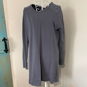 Jax and Lennon Long Sleeve Crewneck Sweatshirt dress - Slate Blue